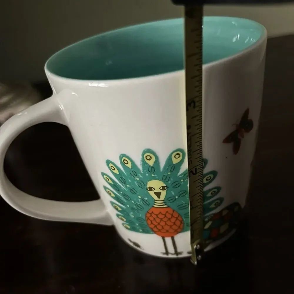 Starbucks 2008 New Bone China Zoo Animals Two (2) Matching Mug Set